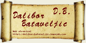 Dalibor Bataveljić vizit kartica